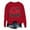 Red, variant on Womens Christmas Tops Fashion Festive Christmas Print Round Neck Womens Holiday Clothing,Black,XL