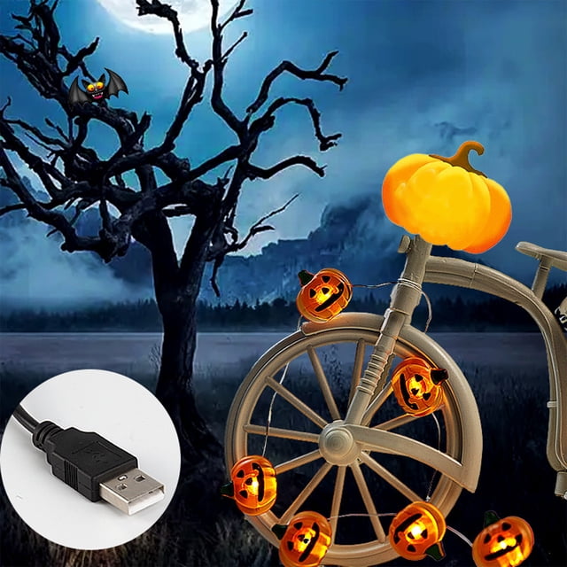 NARABB Hot Sale LED Halloween Style Light String Pumpkin Festive Decoration Light String USB Model Pumpkin Light