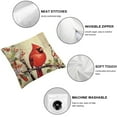 thumbnail image 4 of ONETECH  4 Pack Peace Pigeon Red Cardinal Birds Sparrow Birds Stand on Fruit Tree Branch Square Throw Pillow Cases Vintage Post Card Style Decorative 2pcs Home Cushion Cover 2pcs, 4 of 6