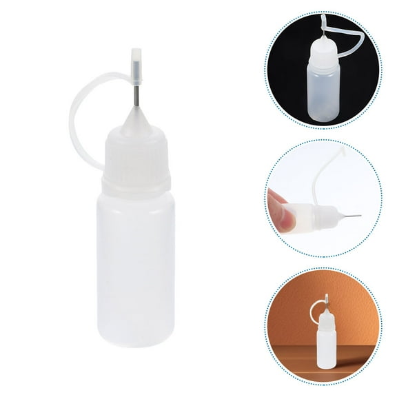 Masteelf 16pcs Needle Tip Glue Bottles for DIY Crafts Precision Squeeze Bottles Refillable Applicator Bottles with Fine Tips Quilling Tools