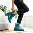 thumbnail image 2 of FRSASU Women's Waterproof Ankle Rain Boots Glossy Short Rubber Outdoor Work Garden Rain Shoes Green, 2 of 7