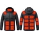 thumbnail image 1 of Abrigo de hombre Chaqueta de algodón con calefacción eléctrica abrigo de invierno con pilas de 21 zonas de control y cuatro controles, 1 of 8
