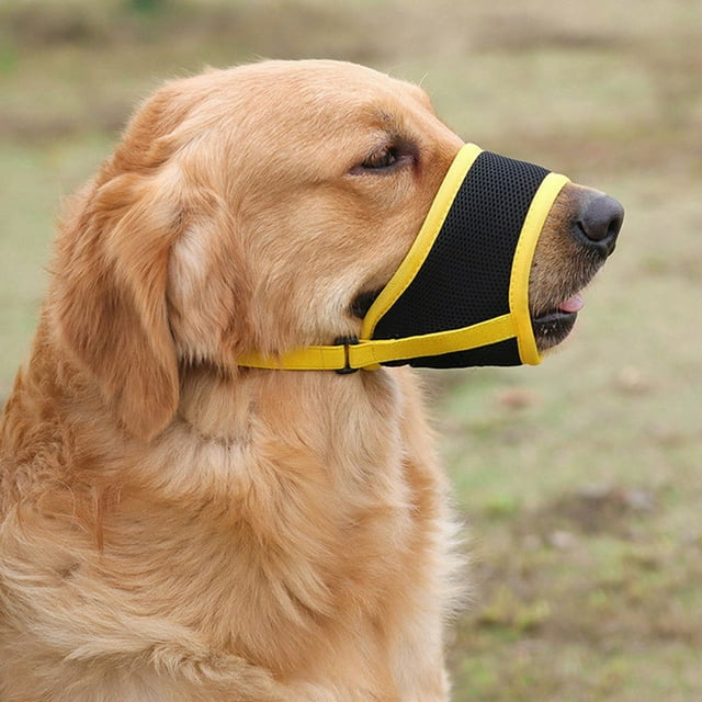 Riforla Dog Muzzle German Dog Adjustable with Muzzle Large Dog Mouth Guard Adjustable with Dog Muzzle Suitable for Small Dogs Barking Breathable Mesh Dog Muzzle Pet accessories C XXL