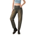 thumbnail image 2 of Caoirhny Women Fashion Loose Jeans Solid Color Mid-Rise Barrel Denim Pants Spring Summer Casual Trousers Streetwear, 2 of 9