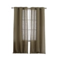thumbnail image 2 of Natural Linen Blend Textured Grommet Window Curtain Panels for Kitchen Living Room Bedroom Farmhouse Window Treatment Drapes, 37x54/37x63/37x72/37x84/37x90/37x95 inch, 2 Panels, 2 of 9