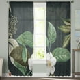 thumbnail image 4 of Plant Small White Flowers Tulle Curtains for Living Room Bedroom ration Transparent Chiffon Sheer Voile Window Curtain, 4 of 7