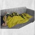 thumbnail image 6 of Don't Treat on Me Soft Flannel Fleece Throw Blanket, American Independence Rattlesnake Gadsden Flag, Cozy Plush for Indoor and Outdoor Use, 60" x 80", Yellow Charcoal Grey, by Ambesonne, 6 of 6