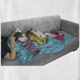 thumbnail image 6 of Wine Soft Flannel Fleece Throw Blanket, Ladies It's Wine O'Clock Woman Drinking Portrait Cheers Retro Design, Cozy Plush for Indoor and Outdoor Use, 50" x 70", Magenta Blue Yellow, by Ambesonne, 6 of 6