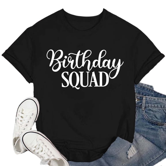 SHITINN Birthday Shirts for Women Happy Birthday T Shirt Birthday Party Tee Top Tee Shirts Womens Short Sleeve Womens Tops Tunic Tops