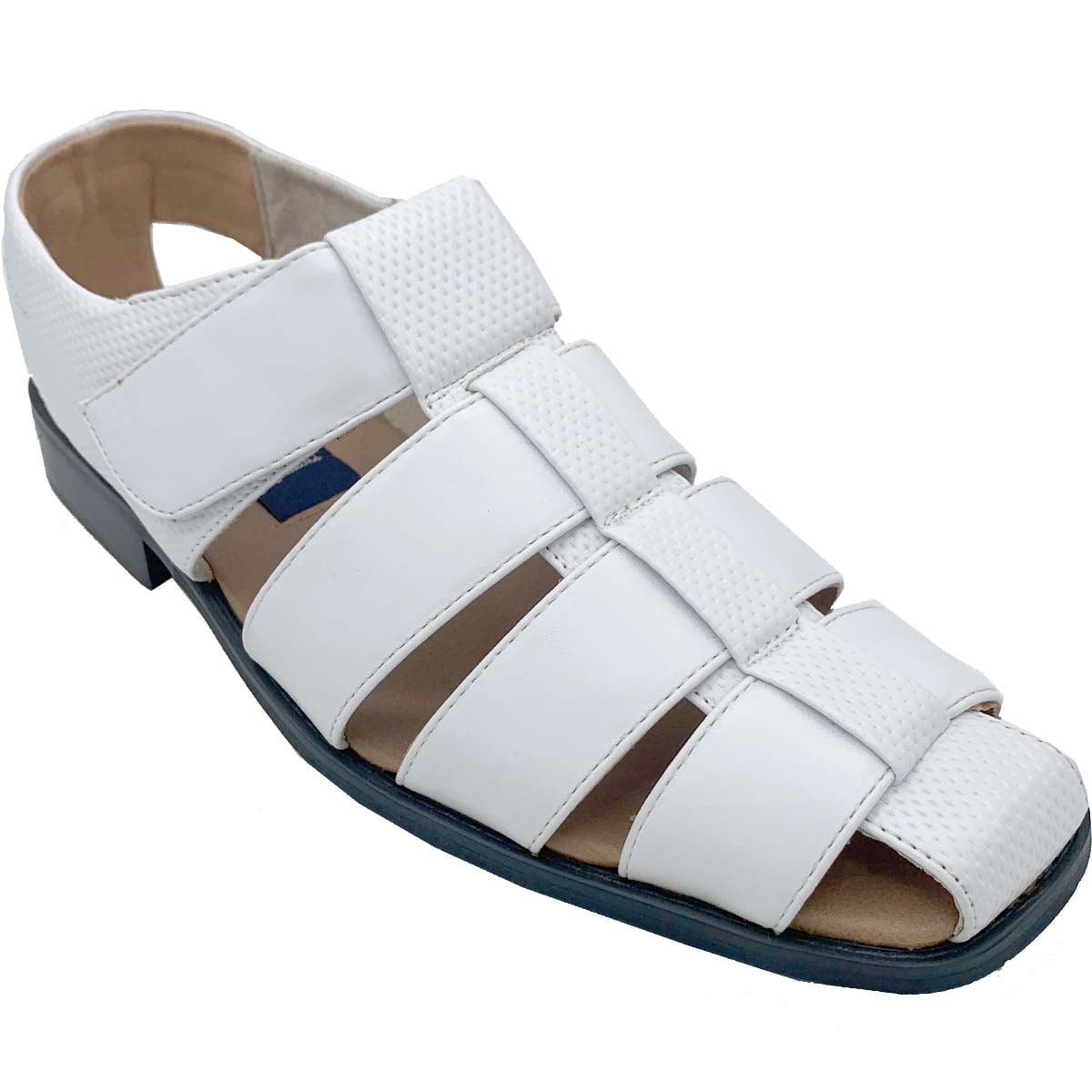 men's white dress sandals