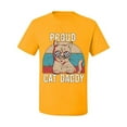 thumbnail image 3 of Proud Cat Daddy Cat Lover Men's Graphic T-Shirt, Gold, Medium, 3 of 5