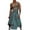 Blue, variant on Mens Metal Buckle Pleated Design Overall Skirts Casual Irregular Hem Solid Straps Half Skirt