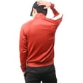 thumbnail image 3 of Mens Stripe Track Zip Up Jacket Skinny Fit Elastic Athletic Training Tops, 3 of 5