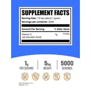 BulkSupplements Vitamin C Powder - Ascorbic Acid, Vitamin C Supplement - Gluten Free, 1g per Serving, 5kg (11 lbs)
