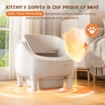 thumbnail image 4 of Furmax Automatic Cat Litter Box Self Cleaning – Smart WiFi App Control, Open Top Design, 15L Large Capacity, Odor Control, Quiet Litter Box for Multiple Cats (White), 4 of 7