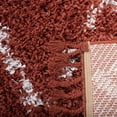 thumbnail image 6 of SAFAVIEH Pro Lux Marcus Aztec Fringe Shag Runner Rug, Rust/Cream, 2' x 8', 6 of 9