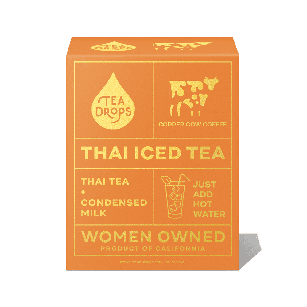 Tea Drops Thai Iced Tea Authentic Thai Tea Mix Flavored Black Ice