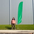 thumbnail image 2 of Vispronet - Medium Green Solid Feather Flag Kit - 13.5ft Knitted Polyester Swooper Flag with Pole Set and Ground Spike - Dyed in The USA, 2 of 8