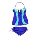 thumbnail image 1 of Hobie Tankini de 2 piezas con corbata fruncida Colorbolcked para mujer, azul, mediano Hobie Tankini, 1 of 2