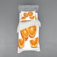 thumbnail image 2 of Ambesonne Nature Bedding Set 4 Pcs, Citrus Orange Tangerine Art, Queen, Marigold and White, 2 of 3