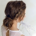 thumbnail image 2 of Unique Bargains 1 Pc Fashion Floral Hair Scrunchies Hair Ties Beige, Purple, 2 of 5
