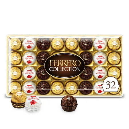 Ferrero Collection, Fine Assorted Confections, 32 Count, Gift Box, Assorted Coconut Candy and Chocolates, 12.7 oz
