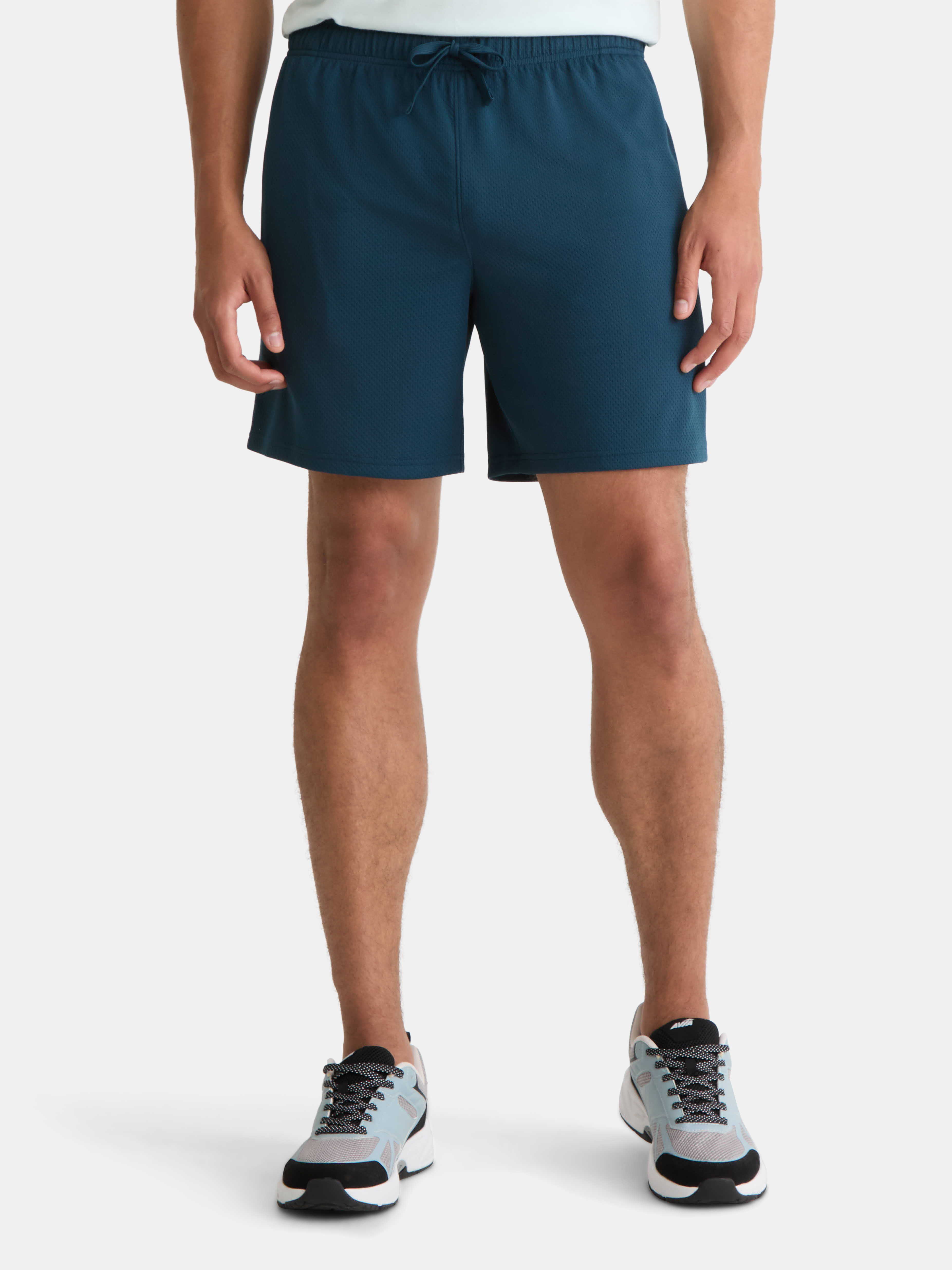Athletic Works Men's and Big Men's Mesh Shorts, 7" Inseam, Sizes S-5XL