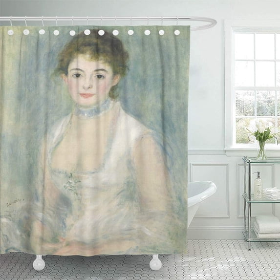 KSADK Madame Henriot by Auguste Renoir 1876 French Painting Oil on Canvas This is Classic Shower Curtain 66x72 inch
