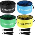 thumbnail image 1 of 4-Pack Waterproof RV Hose Bag Storage - Includes Fresh Water, Black Water, Electrical & Accessories Bags - Heavy-Duty Breathable Mesh, Sewer Hose Storage Bag, 1 of 6