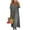 Gray, variant on Women Short-Sleeved Elegant Knit Dresses Summer Straight Simple Comfortable V-Neck Solid Color Large Size Dresses Casual Loose Long Large Swing Dress Pink L