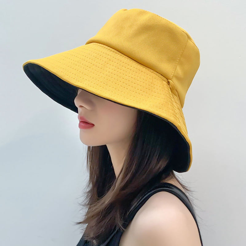 UV Packable Bucket Sun Hat Women Floppy Cotton Hats Wide Brim Summer Beach Fishermans Caps SPF 50