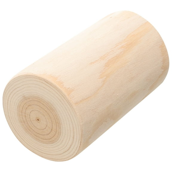 Raindrops 1 Pair Light Yellow Wooden Logs for Decoration Round for Home 4.02X2.52X2.52in