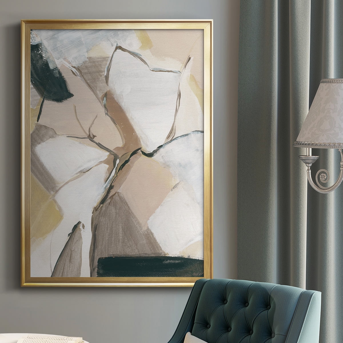 Marble Lines I Premium Framed Print - Ready to Hang