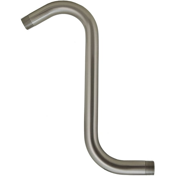 S-style Shower Arms High Rise Shower Arm, With Flanges (8", Satin Nickel)