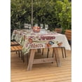 thumbnail image 3 of Outdoor Tablecloths with Umbrella Hole & Zipper, Spring Floral Tablecloth Rectangle 60x84 Inch, Watercolor Lavender Daisy Butterflies Beige Waterproof Table Cloth, Patio/Pool/Picnic Table Covers, 3 of 8