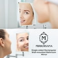 thumbnail image 6 of MIRRORVANA Frameless Wall Mount Mirror for Bathroom with 11" Extension Swivel, No Magnification, Rectangular 8.7" x 6.3" Surface, Chrome, 6 of 7