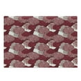 thumbnail image 1 of Floral Cutting Board, Flourishing Chrysanthemums Chinese Pattern Inspired by the Beauty of Nature, Decorative Tempered Glass Cutting and Serving Board, Large Size, Maroon White, by Ambesonne, 1 of 1