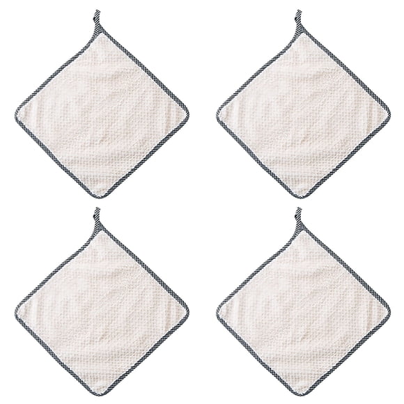 Panxico Wipes Kitchen Essentials 4pc Non-stick Oil Hand Towel Rags Can Be Hung Rags Kitchen Rags Lazy Rags White