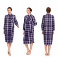 thumbnail image 4 of Tiqkatyck Womens Nightgown Women's Autumn and Winter Extra Long Velvet Cotton Pajamas Cardigan Shirt Nightgown Flannel Nightgowns for Women Gowns for Women Sleepwear Purple L, 4 of 4