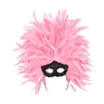 thumbnail image 3 of Tocado de plumas, máscara de plumas, adorno para la cabeza, accesorio para cosplay Rosa claro, 3 of 9