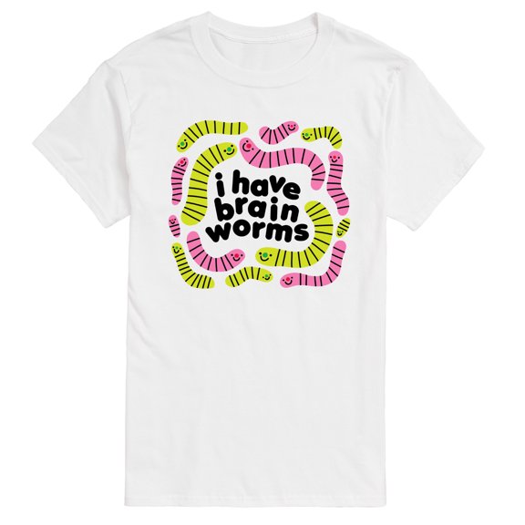 Instant Message - I Have Brain Worms Short Sleeve Graphic T-Shirt
