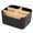 Black, variant on Bamboo Desktop Organizer & Pencil Holder with Remote Control Holder, Gray