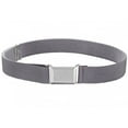 thumbnail image 1 of Kids Elastic Adjustable Strech Belt With Silver Square Buckle - Grey, 1 of 4