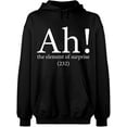 thumbnail image 2 of OXI Hoodie Sweatshirt - Ah The Element of Surprise, Basic Casual Hoodie for Men's and Women Fleece Hoodie Long Sleeve - Black Small, 2 of 3