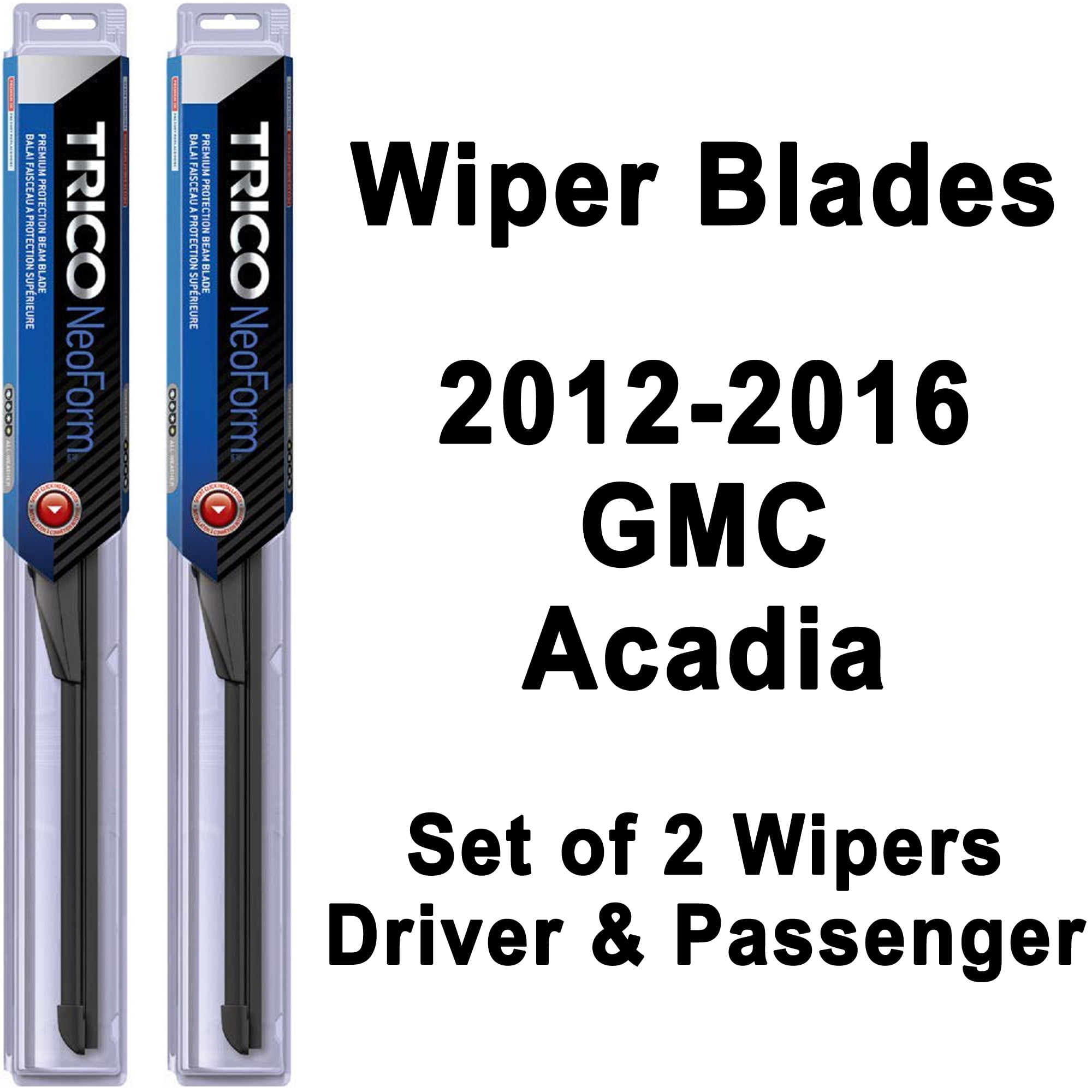 Acadia Wiper Blades (Set of 2) 2012 2013 2014 2015 2016