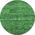 thumbnail image 1 of Ahgly Company Indoor Round Abstract Emerald Green Modern Area Rugs, 8' Round, 1 of 4