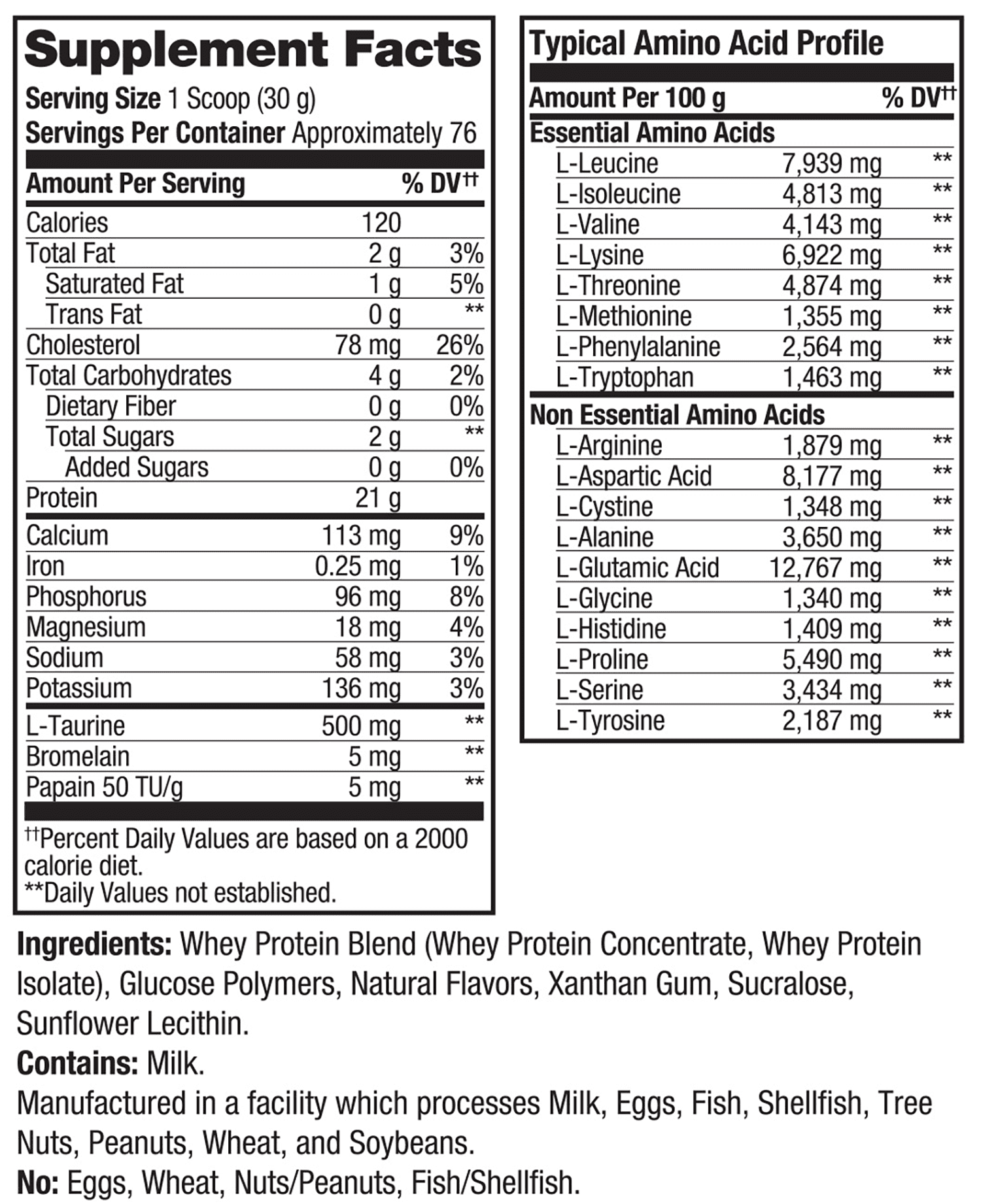 Prolab Nutrition Advanced Essential Whey Protein Powder – Vanilla Donut, 5lb Tub, 21g Protein, 5g BCAAs, 1g Sugar