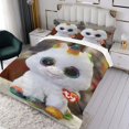 thumbnail image 3 of Beanie Boos Conjunto de sábanas temático, trío de piezas, cómodo y amigable con la piel, diseño único, regalo de decoración para el hogar para familiares, amigos y fans,135X200cm, 3 of 6