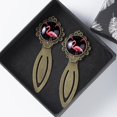thumbnail image 4 of Flamingo Elegant Vintage Copper-Colored Lace Bookmarks - Stainless Steel Book Markers for Readers and Book Lovers, 4 of 5