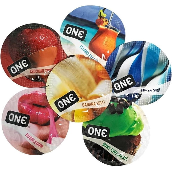 ONE Flavor Waves, Assorted Flavored Condoms with Silver Pocket Case, 12 Count